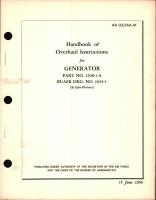 Overhaul Instructions for Generator Part No. 1298-1-A
