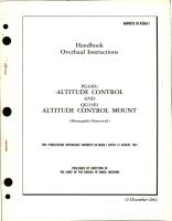 Overhaul Instructions for Altitude Control - PG10D1 and Altitude Control Mount - QG33E2