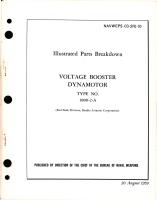 Illustrated Parts Breakdown for Voltage Booster Dynamotor - Type 1800-2-A 