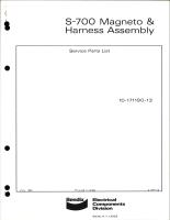 Service Parts List for S-700 Magneto and Harness Assembly