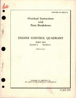 Overhaul Instructions with Parts Breakdown for Engine Control Quadrant - Part 5L4194-3 and 5L4194-4
