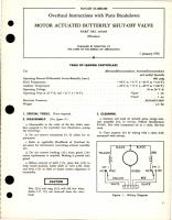 Overhaul Instructions with Parts for Motor Actuated Butterfly Shut Off Valve - Part 107295