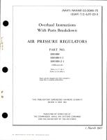 Overhaul Instructions with Parts Breakdown for Air Pressure Regulators - Parts 108388, 108388-1-1, and 108388-2-1