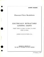 Illustrated Parts Breakdown for Electrically Retractable Landing Lights - Parts G-4700-2, G-4700-3, G-4700-5, and G-4700-6 