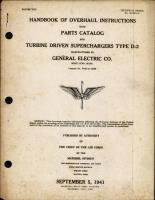 Turbine Driven Superchargers Type D-2, Overhaul Instruction with Parts