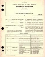 Overhaul Instructions with Parts Breakdown for Rudder Booster Cylinder - Part K51003 