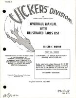 Overhaul with Illustrated Parts List for Electric Motor - Part 328833