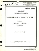 Overhaul Instructions for Submerged Fuel Booster Pump Models TF54500, TF54500-1, TF54500-6 