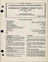 Overhaul Instructions with Parts Breakdown for Hydraulic Thermal Relief Valve - Part A-50028 
