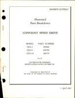 Illustrated Parts Breakdown for Constant Speed Drive - Models LD 6-3, LD 6-9, LD 6-10 - Parts 209500, 209700, 209755