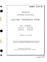 Overhaul Instructions for Electric Windshield Wiper Part No. K18544E, K18550E 