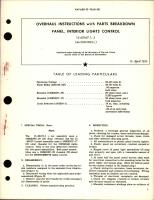 Overhaul Instructions with Parts Breakdown for Interior Lights Control Panel - 15-60167-1 and 15-60167-3