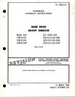 Overhaul Instructions for Engine Driven Generator - Models 2CM75C10A, 2CM75C10B, and 2CM75C10BT 