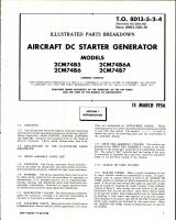 Illustrated Parts Breakdown for Aircraft DC Starter Generator