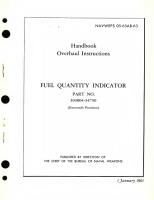 Overhaul Instructions for Fuel Quantity Indicator, Part No. 393004-34750 