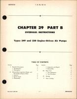 Overhaul Instructions for Engine Driven Air Pumps Type 549 & 550