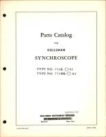 Parts Catalog for Kollsman Synchroscope 772K-02 and 772BK-02