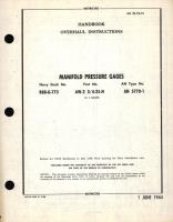 Overhaul Instructions for Manifold Pressure Gages Part No. AW-2 /4-25-H  Type No. AN 5770-1