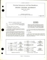 Overhaul Instructions with Parts Breakdown for Engine Control Quadrant - Part 5L3294