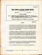 USAF Supply Catalog Change Notice - Aircraft Hardware