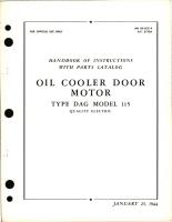 Instructions with Parts for Oil Cooler Door Motor Type Dag Model 115