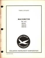 Parts Catalog for Kollsman Machmeter