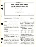 Overhaul Instructions with Parts Breakdown for Cabin Pressure Vacuum Relief and Dump Valve - Part 91870-425 - Model CSV3-1-1