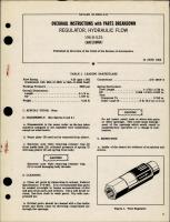 Overhaul Instructions with Parts Breakdown for Hydraulic Flow Regulator - Part 196-8-4.25