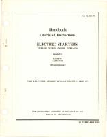 Overhaul Instructions for Electric Starters (for Gas Turbine Engines) Models A28A8544, and A28A8544A