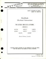 Overhaul Instructions for Water Regulators 