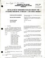 Installation of Redesigned Fuselage Bracket for Attaching Horizontal Stabilizer - L-20A Series