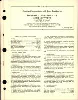 Overhaul Instructions with Parts for Manually Operated Slide Shut-Off Valve - Part W7931-2D 