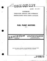 Operation, Service and Overhaul Instructions with Parts for Fuel Pump Motors