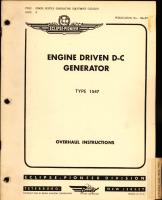 Overhaul Instructions for Engine Driven D-C Generator Type 1547
