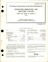 Overhaul Instructions with Parts Breakdown for Solenoid-Operated Air Shutoff Valves - Parts AF58C-23 and AF58C-37 