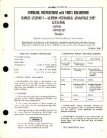 Overhaul Instructions with Parts Breakdown for Aileron Mechanical Advantage Shift Actuating Bungee Assembly