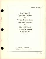 Operation, Service, Overhaul Instructions w Parts Catalog for Oil Dilution Solenoid Valve - Model K-1125D