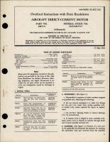 Overhaul Instructions with Parts Breakdown for Direct Current Motor - Part 36871-0 