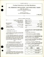 Overhaul Instructions with Parts Breakdown for Air Pressure Regulating & Reducing Valve - Part 104050-2