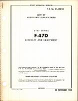 List of Applicable Publications for F-47D Aircraft and Equipment
