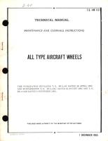 Maintenance and Overhaul Instructions for All Type Aircraft Wheels