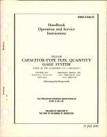 Operation and Service Instructions for Capacitor Type Fuel Quantity Gage System - YG551F