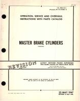 Operation, Service and Overhaul Instructions with Parts Catalog for Master Brake Cylinders 