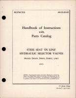 Instructions with Parts Catalog for Steel Seat 'In Line' Hydraulic Selector Valves - Models D9305, D9841, D9842, and 13811 