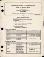 Overhaul Instructions with Parts Breakdown for Engine Oil Pressure Switch - Type 3153-2A-500 