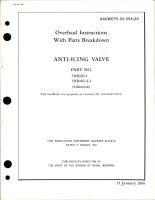 Overhaul Instructions with Parts Breakdown for Anti-Icing Valve - Parts 392016-1 and 392016-4-1