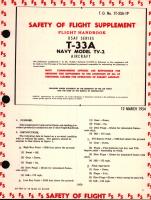 Safety Supplement for Flight Handbook for T-33A, Navy Model TV-2 Aircraft