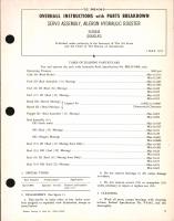 Overhaul Instructions with Parts Breakdown for Servo Assembly, Aileron Hydraulic Booster 3418446