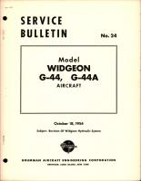 Revision of Widgeon Hydraulic System - Models G-44 and G-44A