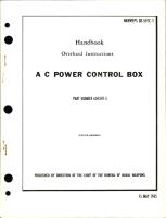 Overhaul Instructions for AC Power Control Box - Part 6043H1-5 